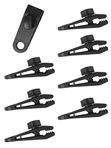 Windhager, Supporto, Clip Di Fissaggio Per Teloni O Tende, Set 8 Pezzi, Nero, 8,3 X 2,6 X 2,8 Cm, 07010, Verde, 0.83 X 26 X 28 Cm