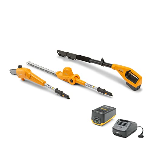 Stiga Multitool A Batteria Smt 100 Ae Kit, Tagliasiepi E Potatore Con Prolunga Telescopica, Per Altezze Elevate E Lavori Facili E Veloci, Batteria Epo