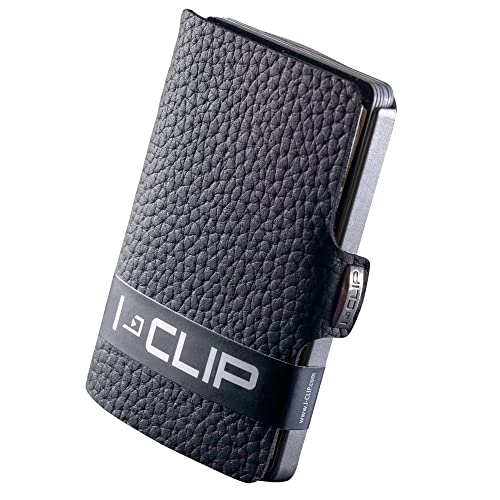 I-Clip ® Original | Portafoglio Uomo Donna In Pelle | Mini Porta Carte Di Credito | Portatessere Tascabile Piccolo Slim | Idea Regalo Uomo | Wallet Or