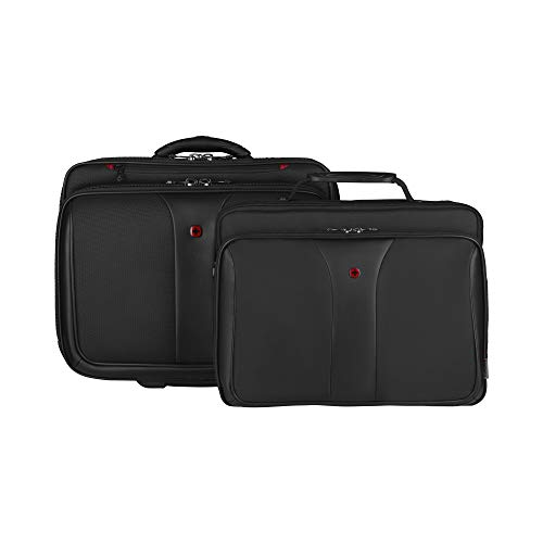 Wenger Trolley Porta Pc Patriot 2-Tlg, Notebook 17”, Custodia Laptop Estraibile 15,6”, 25 L, Uomo Donna, Ufficio Viaggi Di Lavoro Università, Nero, 60