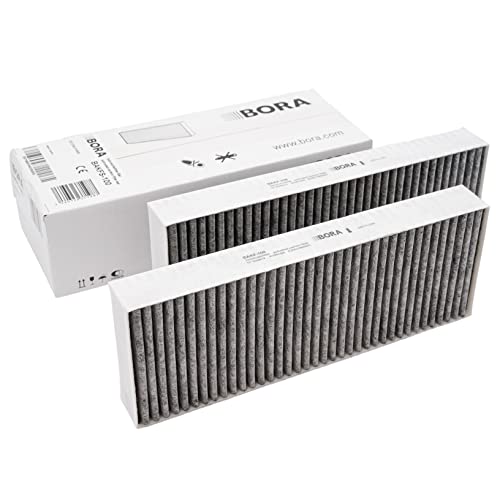 Bora Bakfs Filtro Carbone Attivo Cappa Bora Pure, Filtro Piano Cottura Bora Basic (Bhu/Biu/Bfiu/Gp4), Set Originale Di Ricambio Bora Pure, 2 Pezzi