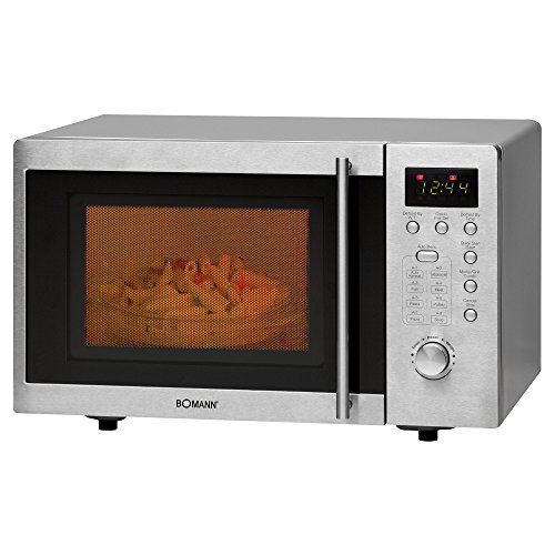 Bomann® Microonde Con Grill | 1000 Watt | Base Per Microonde Salvaspazio | Camera Di Cottura Da 20 Litri | Microonde Piccolo Con 8 Programmi | Microon