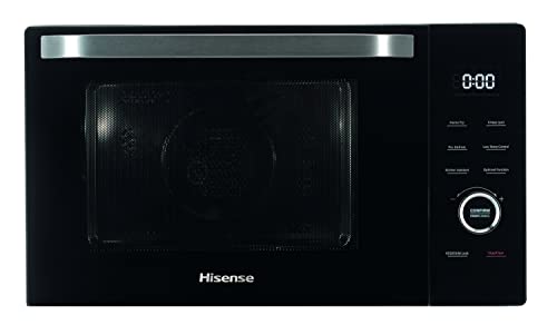 Hisense H30Mobs10Hc Forno A Microonde 4 In 1 Combo Con Grill, Airfry, E Convezione, 1000 W/2400 W/2400 W, 30 Litri, 10 Programmi, Pulizia A Vapore, Co