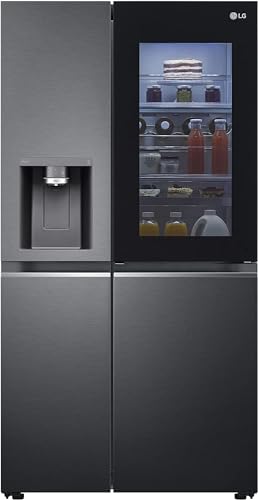 Lg Gsxv91Mcae Frigorifero Americano Side By Side Instaview Total No Frost Con Congelatore, 635 L, Dispenser Acqua E Ghiaccio Uv Nano, Door Cooling, Li