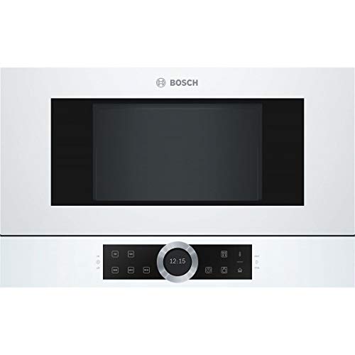 Bosch Bfl634Gw1 Serie 8 - Microonde Da Incasso / 900 W / 21 L / Cerniera Porta Sinistra / Bianco / Autopilot 7 / Livello Di Potenza Automatico Dopo Pe