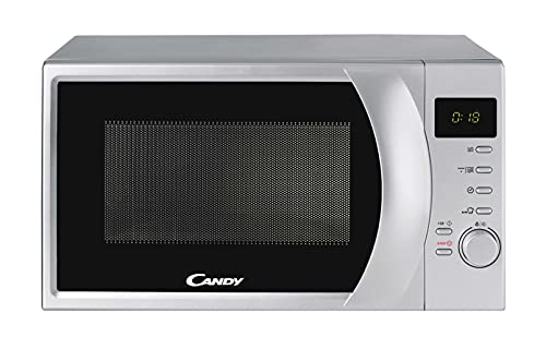 Candy Cmg2071Ds Forno A Microonde Con Grill, 20 Litri, 700 W, 6 Livelli Di Potenza, Funzione Scongelamento, Blocco Bambini, 45,2X33,5X26,2 Cm, Argento