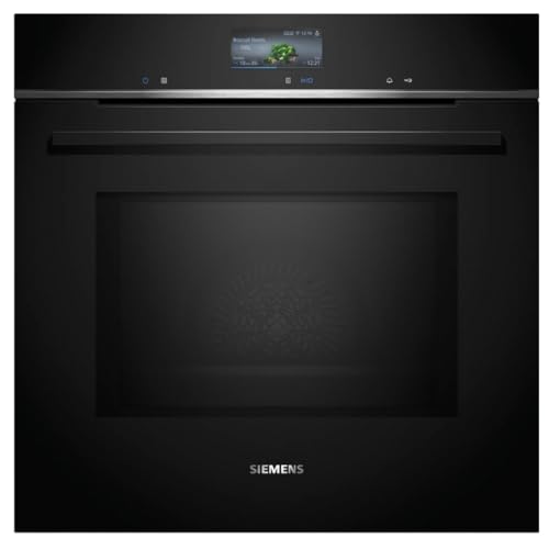 Siemens Hm776Gkb1 Iq700 - Forno Da Incasso Intelligente Con Funzione Microonde, Larghezza 59,4 Cm, Supporto Per Forno Con Controllo Vocale, Humidclean