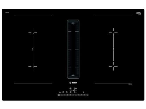 Bosch Pvq811F15E Serie 6 - Piano Cottura A Induzione Con Cappa (Autark) / 80 Cm/Nero/Directselect / 17 Livelli Di Potenza/Powerboost/Movemode/Combizon