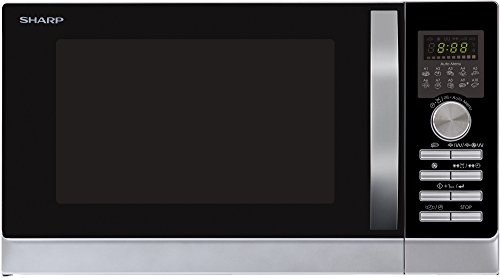 Sharp R843Inw Microonde 3 In 1 Con Aria Calda, Grill E Convezione / 25 L/1000 W Grill / 2500 Convezione / 10 Programmi Automatici / Programma Pizza /