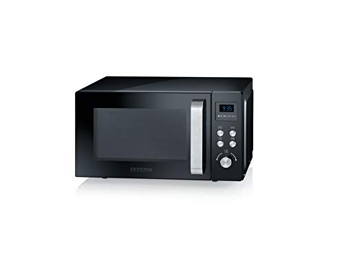 Severin Mw 7752 - Forno A Microonde 3 In 1 Con Griglia E Funzione Di Riscaldamento Fino A 200 °C, Mini Forno A Microonde Con Piatto Per Pizza Antiader