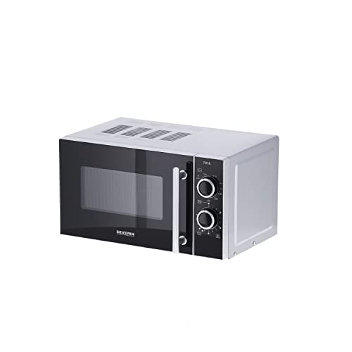 Severin Forno A Microonde 2 In 1 Con Grill 700 W, Forno Con 9 Programmi Automatici, Forno A Microonde Con Griglia E Piatto Girevole, Colore: Argento/N