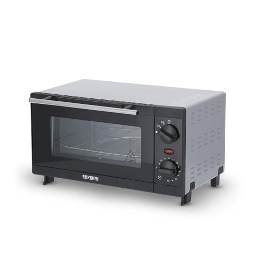 Severin To 2052 Fornetto Elettrico Da 9 L, Fornetto Compatto Con 3 Livelli Di Cottura E Timer Di 60 Minuti, Fornetto Piccolo Da 800 W, Griglia E Tegli