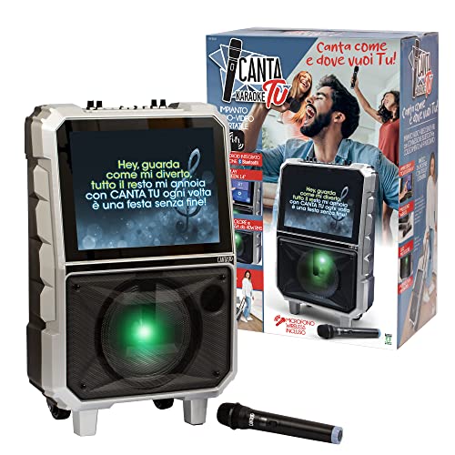 Canta Tu Karaoke 2022, Karaoke Professionale Completo, Sistema Audio-Video Portatile Con Microfono Wifi Incluso, Touch Screen 14", Wi-Fi, Cassa 40W Rm