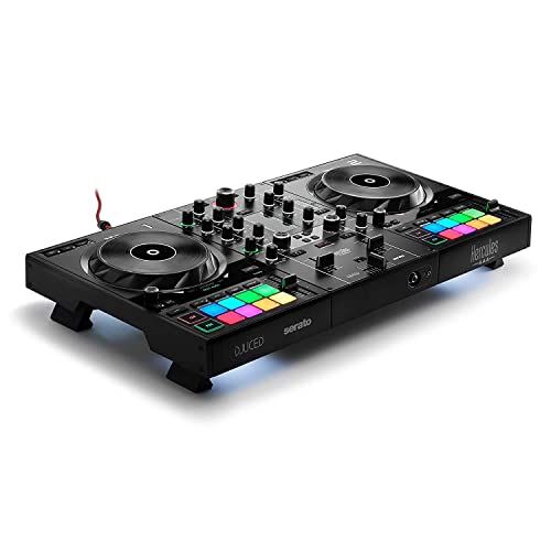 Hercules Djcontrol Inpulse 500 Controller Dj Usb A Doppio Banco Per Serato Dj Lite E Djuced (Inclusi), Interfaccia Audio Integrata, 16 Pad Rgb Retroil