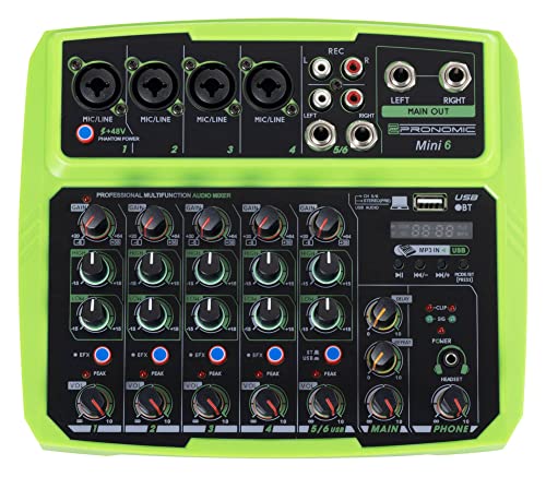 Pronomic Mini6 Mixer Usb A 6 Canali
