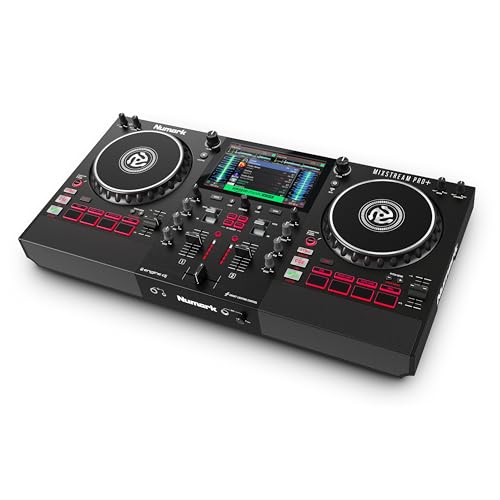 Numark Mixstream Pro+ Console Dj Con Streaming Illimitato Da Amazon Music, Mixer, Touchscreen, Wifi, Casse, Compatibile Con Serato & Virtual Dj