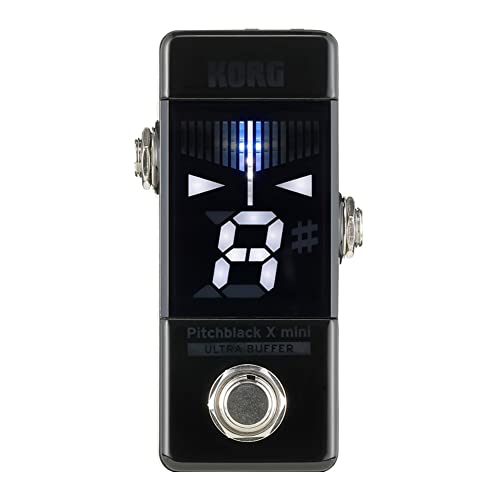 Korg - Pb-X-Mini Tuner Accordatore Cromatico A Pedale, Passaggio True Bypass E Ultra Buffer, Led Meter Luminosità Regolabile, 4 Modalità Di Visualizza