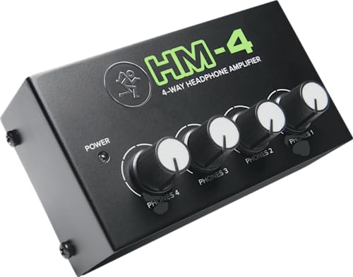Mackie Hm-4 - Amplificatore Professionale Per Cuffia A 4 Vie, Nero