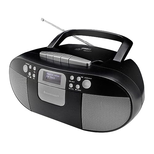 Soundmaster Scd7800Sw Boombox Dab+ Cd Mp3 Registratore A Cassette Con Usb E Funzione Sveglia