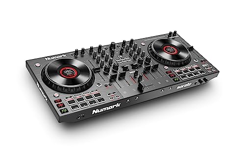 Numark Ns4Fx – Console Dj A 4 Canali, Con Jog Wheel Touch A Display, Pad Performance, Effetti, Uscite Booth E Main E Serato Dj Lite Incluso