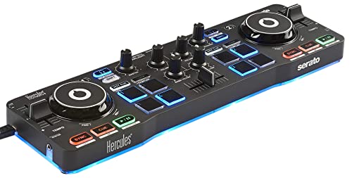 Hercules Djcontrol Starlight, Portable Usb Dj Controller, 2 Tracks Con 8 Pads