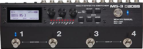 Boss Ms-3 Multi Effects Switcher, Pedaliera Professionale Compatta, 112 Effetti Interni Per La Chitarra E Il Basso, Compatibilità Midi Degli Effetti &