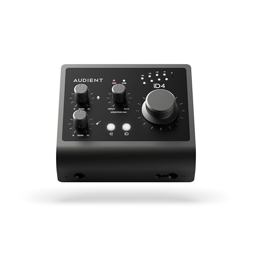 Audient Interfaccia Audio Id4 Mkii, Preamplificatore Per Microfono Da Console Di Classe A (Usb-C Ad Alta Velocità, Funzione Monitor Mix E Monitor Pann