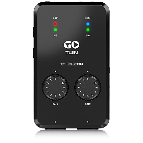 Tc Helicon Go Twin Interfaccia Audio/Midi A 2 Canali Ad Alta Definizione Per Dispositivi Mobili