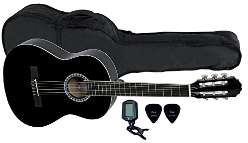 Tenson F502096 Almeria Classical Chitarra, Misura 3/4, Colore Nero