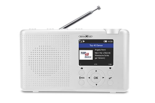 Reflexion Tra23I/Wh, Radio Internet Portatile Con Internet, Radio Dab/Dab+ (16 Watt), Display A Colori, Alimentazione A Batteria, 99 Stazioni Di Memor