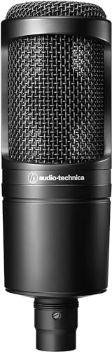 Audio-Technica At2020 Microfono Cardioide A Condensatore (Connessione Xlr) Per Voce Fuori Campo, Podcasting, Streaming E Registrazione