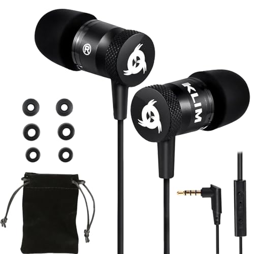 Klim Fusion Auricolari Con Microfono + Audio Di Alta Qualità + Cuffie Di Lunga Durata Con Memory Foam + Garanzia 5 Anni - Jack 3.5 Mm Per Ios Android