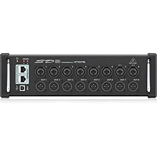 Behringer Sd8 Snake Digitale Usb 8 Preamplificatori Microfonici Midas 8 Aux Aes50 Klark Teknik Controllo Remoto