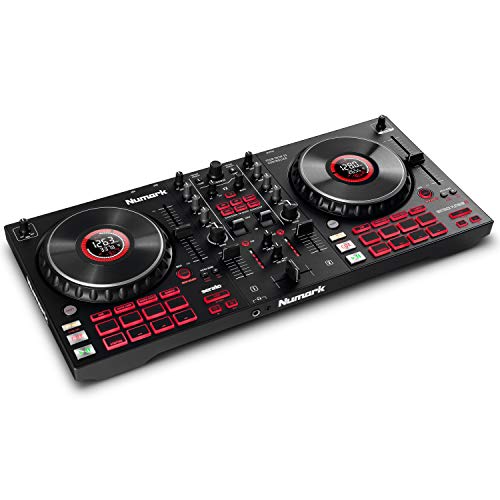 Numark Mixtrack Platinum Fx - Console Dj Per Serato Dj Con 4 Decks, Mixer Dj, Scheda Audio Integrata, Jog Wheel Con Display E Palette Effetti