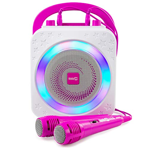 Macchina Per Karaoke Da Discoteca Rockjam Con Due Microfoni - Rosa