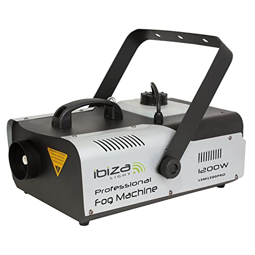 Ibiza - Lsm1200Pro - Macchina Della Nebbia Professionale Da 1200W Programmabile Con Dmx E Telecomando - Nero