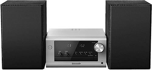 Panasonic Sc-Pm704Eg-S - Sistema Stereo Compatto Micro Hifi Con Cd, Radio Dab+/Fm, Usb E Bluetooth, 80 W, Controllo Dei Bassi, Colore: Argento