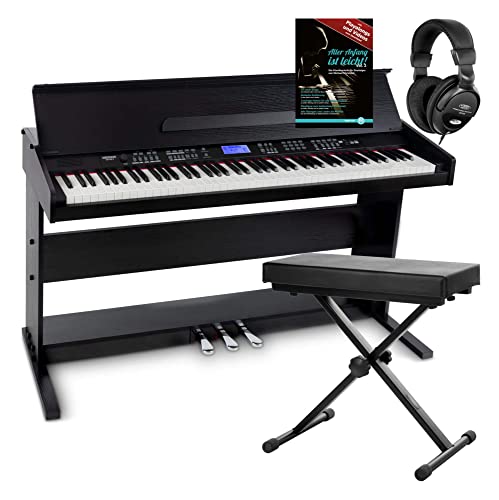 Funkey Dp-88 Ii Pianoforte Digitale Nero, Set Con Panchetta, Cuffie E Guida (Tedesco)