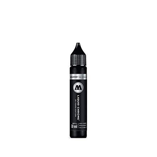 Molotow Refill Liquid Chrome, Ricarica Di Inchiostro Liquido Cromato, 30 Ml, Argento