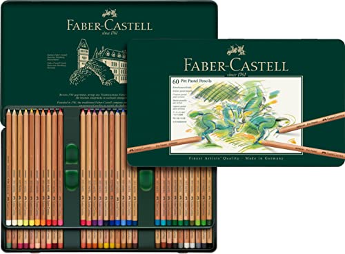 Faber-Castell 112160 Matite Per Artisti Pitt Pastel, Astuccio In Metallo Da 60
