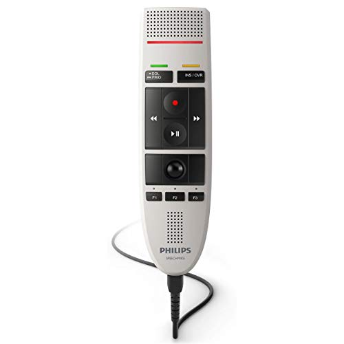 Philips - Microfono Dittafono Speechmike, Usb, Colore: Bianco, Lfh3200/01