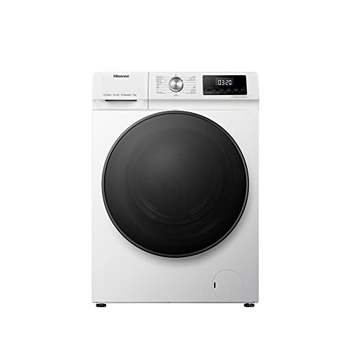 Hisense Wfqa8014Evjm - Lavatrice Con Funzione Vapore, 8 Kg/Aquastop/1400 Giri/Min, 15 Programmi/Inverter Powerdrive Motor/Tamburo In Acciaio Inox, Sic
