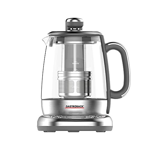 Gastroback 42440 Design Automat Advanced Plus - Bollitore Automatico Per Tè E Acqua (2 In 1), Timer 24 Ore, Filtro Per Tè In Acciaio Inox, Contenitore