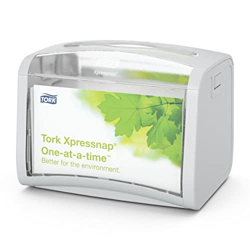 Tork 272613 Dispenser Da Tavolo Xpressnap Per Tovaglioli Intercalati, Sistema N4, 16,9 Cm X 20 Cm X 14,1 Cm (Altez. X Largh. X Profon.), Grigio