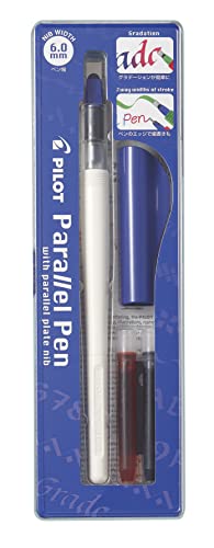 Pilot Parallel Pen, Penna Stilografica Ricaricabile Per Calligrafia Con Kit Di Pulizia, Istruzioni E Due Cartucce (Nero E Rosso) Comprese, Penna Stilo