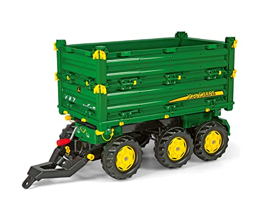 Rolly Toys Veicolo A Pedali Multitrailer John Deere, Colore Verde, 125043