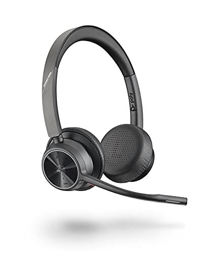 Poly - Voyager 4320 Uc Wireless Headset (Plantronics) - Cuffia Con Microfono Ad Asta - Si Collega A Pc/Mac Con L'Adattatore Bluetooth Usb-A E A Telefo
