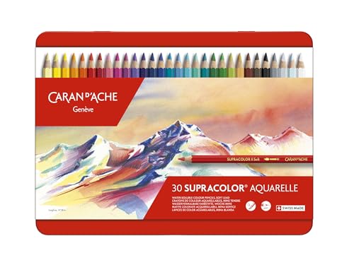 Caran D-Ache Supracolor Soft Aquarelle 30, Colori Assortiti