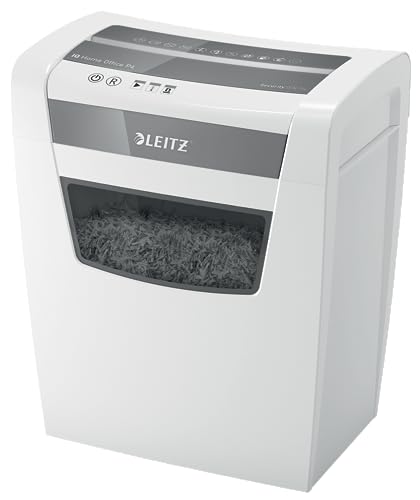 Leitz Iq, Distruggidocumenti Home Office P4, 12-10 Fogli A4 (70-80 Gr/Mq), Taglio A Frammento, Sicurezza P4, Capacità 23 Litri, Tecnologia Anti-Incepp