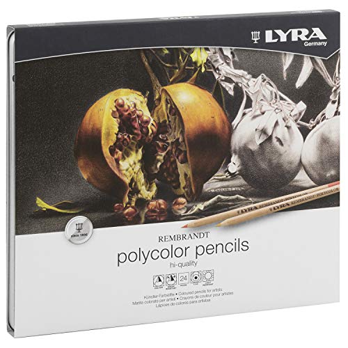 Lyra Rembrandt Polycolor Confezione In Metallo 24 Matite Colorate Assortite
